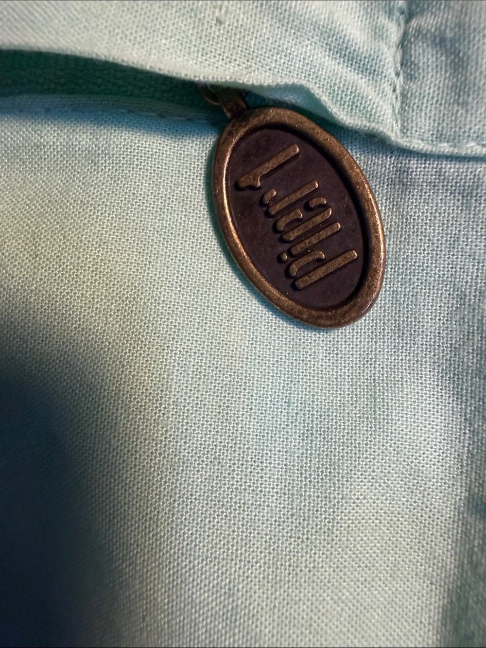 Pier 1 Mint Green Decorative Pillow Cover with Wood Button Accents